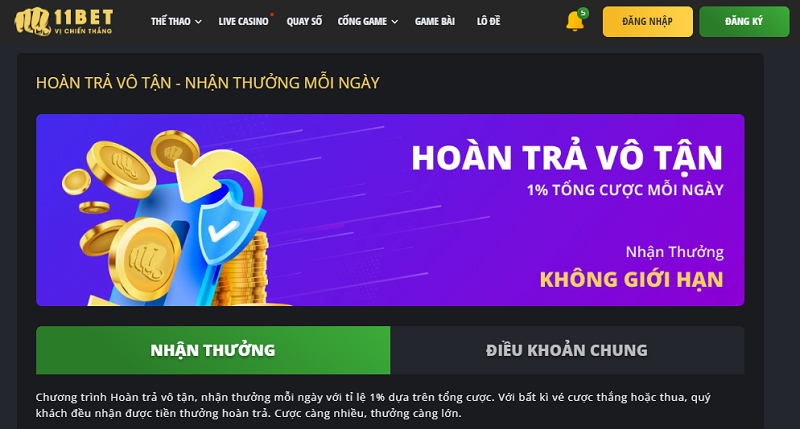 11BET - Nhà cái tặng tiền miễn phí